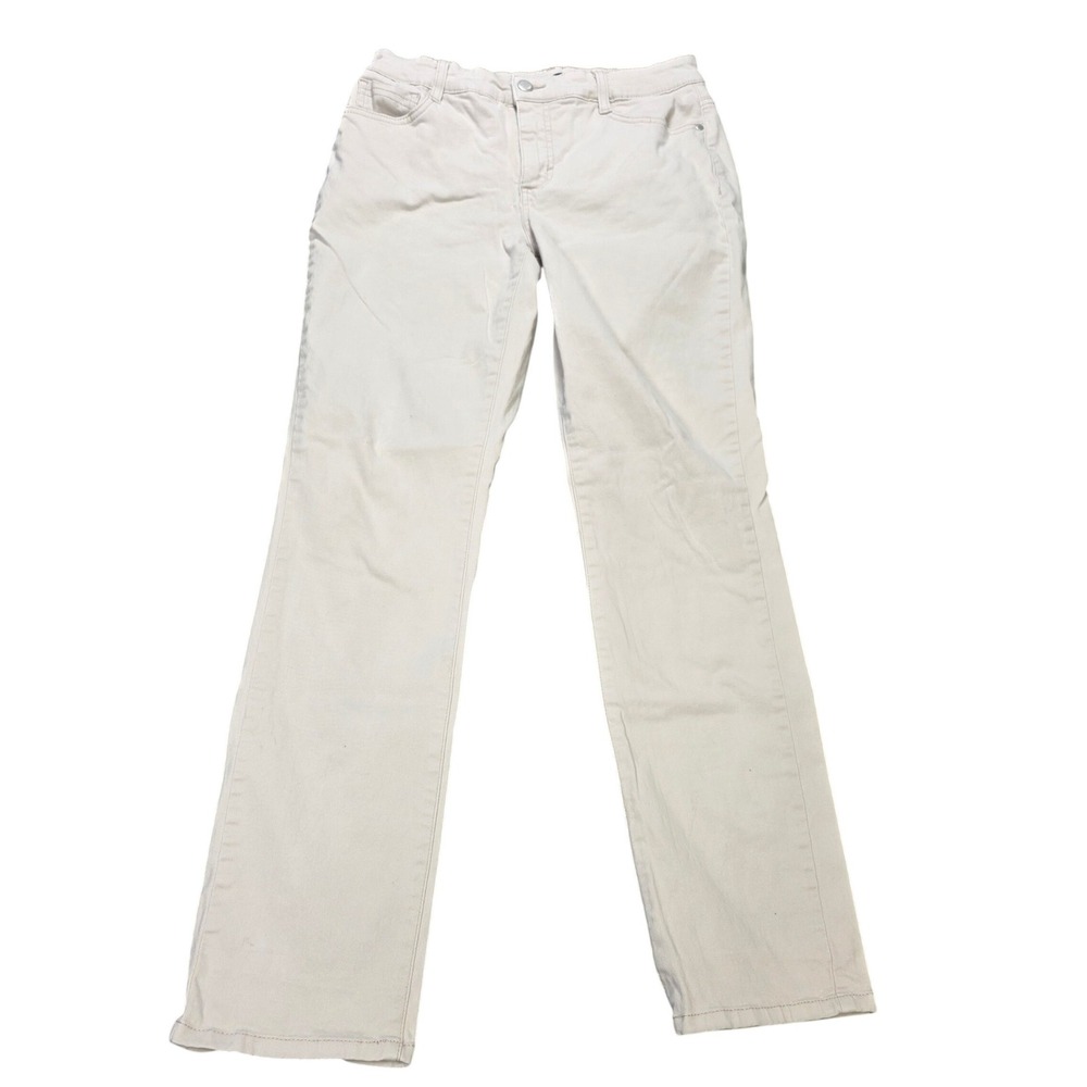 Bandolino Amy Straight Leg Pants Women'sβ Size 6 Beige Khaki Mid Rise Stretch